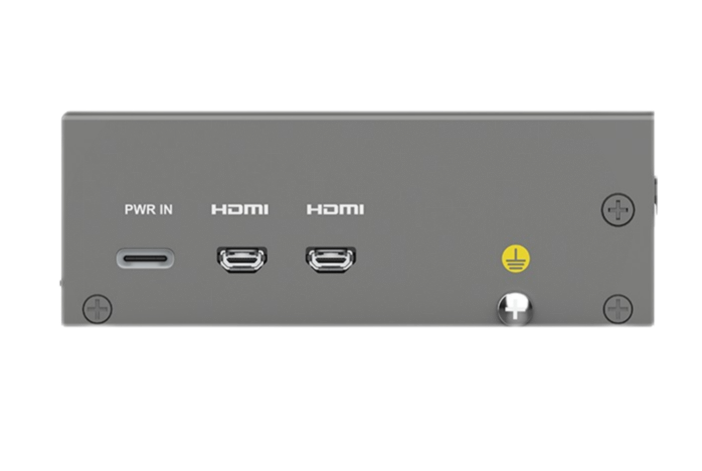 IBMS轻量化楼宇一体机接口展示，显示各类连接端口